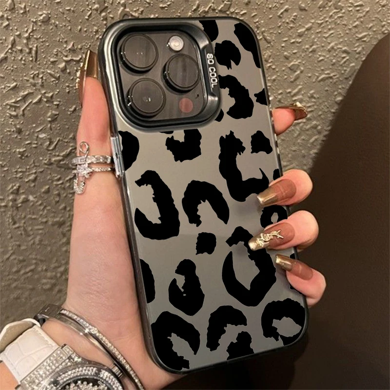 Cute Leopard Print Art Electroplate IMD Phone Case For Xiaomi Mi 14 13 12 12T 13T Pro 11 Lite 5G Poco F6 X5 X6 M6 Pro Back Cover