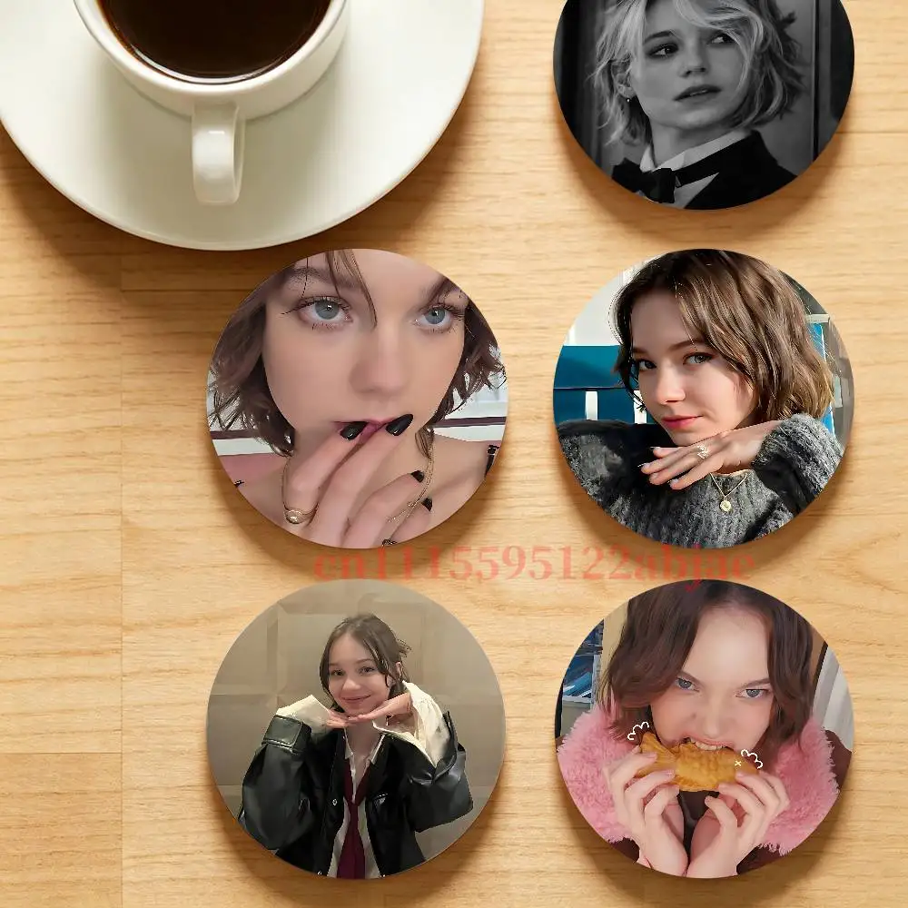 E-Emma Myers Heat-Resistant Pine Coasters Lightweight Sturdy for All Drinkware Easy to Clean