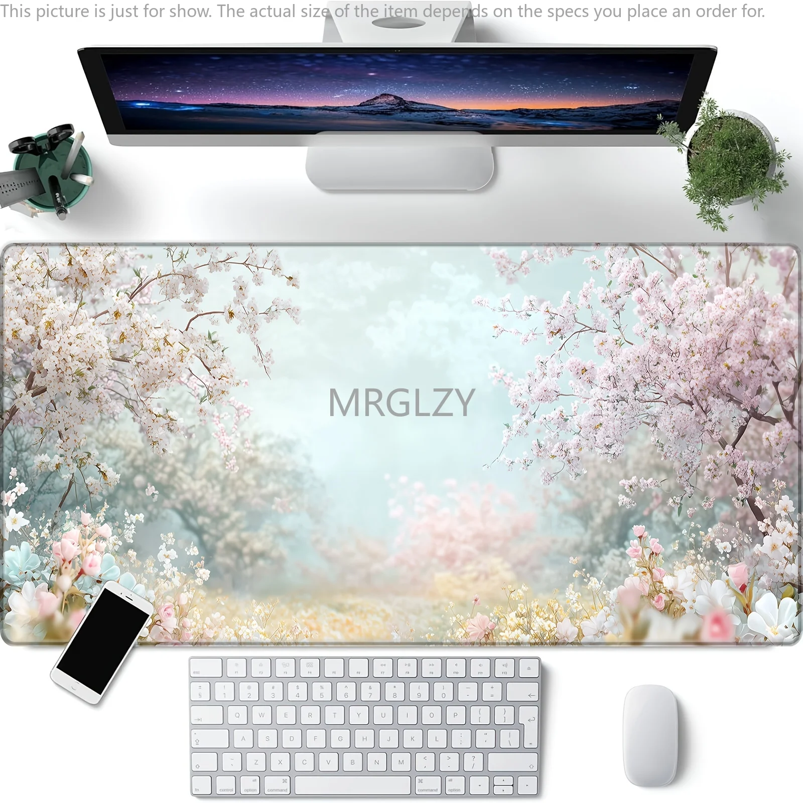 

Cherry Blossom Floral Forest Mouse Pad Large Rubber Anti-slip Desk Accessories Mousepad for Offices and Gamer Keyboard Decor Mat