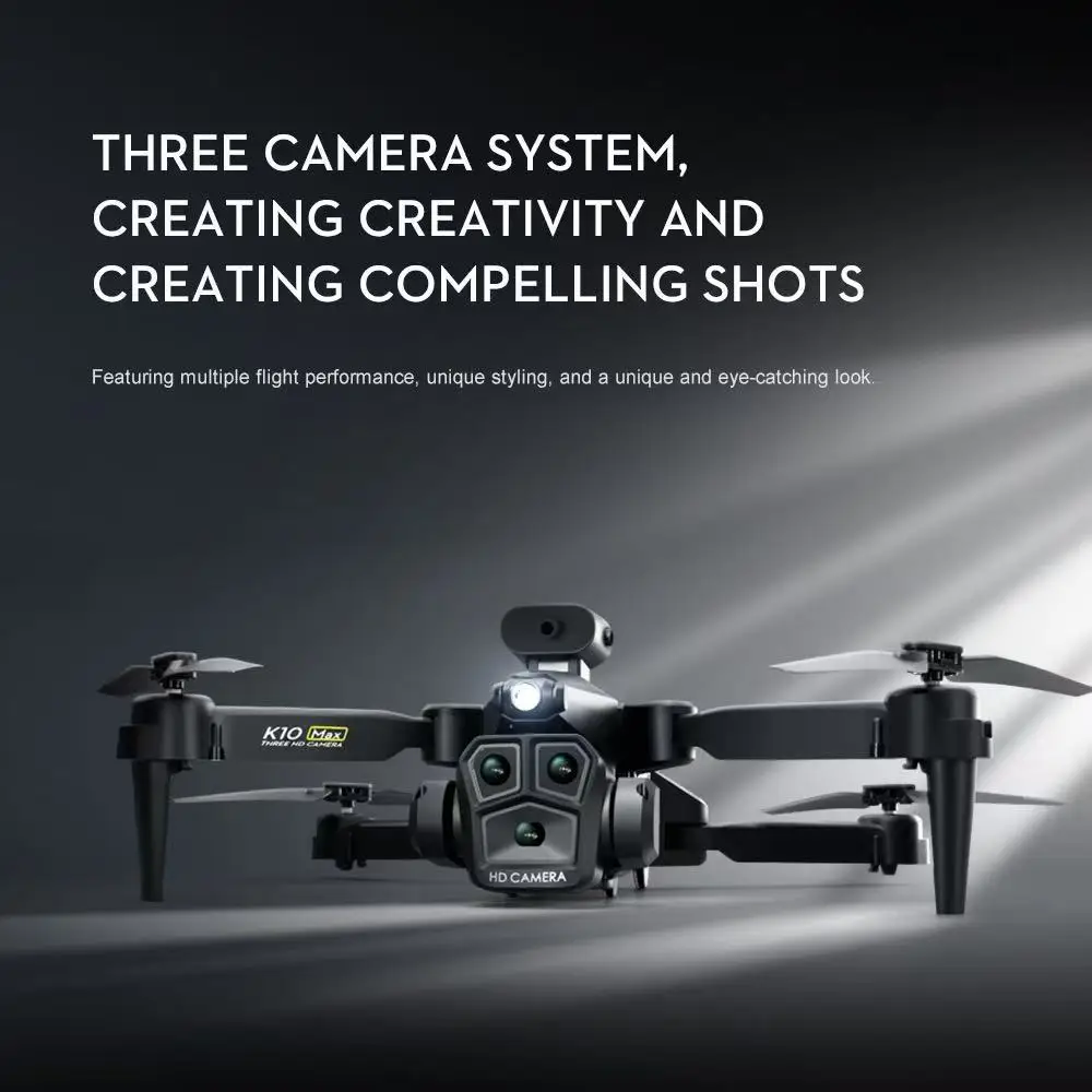 drone came Drone Foldable RC Quadcopter 3 Camera 4-Way Obstacle Avoidance 5G WiFi FPV Optical Flow Hover Professional for Adults