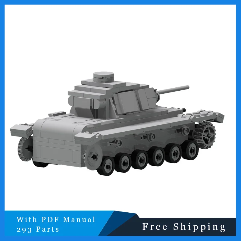 293 parti di tecnologia di carri armati di battaglia grigio chiaro, blocchi di costruzione modulari, modello di mattoni, giocattolo di assemblaggio per bambini, regali di compleanno di Natale