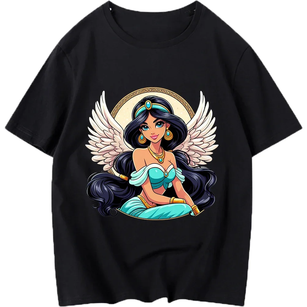 Disney princess Jasmine  Print Patches for Clothes Disney Heat Vinyl Transfer for Woman Clothing Luxury Ironing Sticker Applique