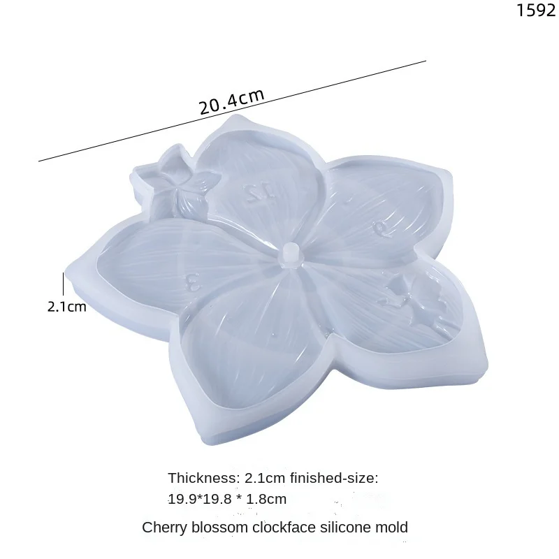 

Часы в форме сакуры, циферблат, силиконовая форма, эпоксидная смола, производство, ремесла для украшения дома, художественные часы