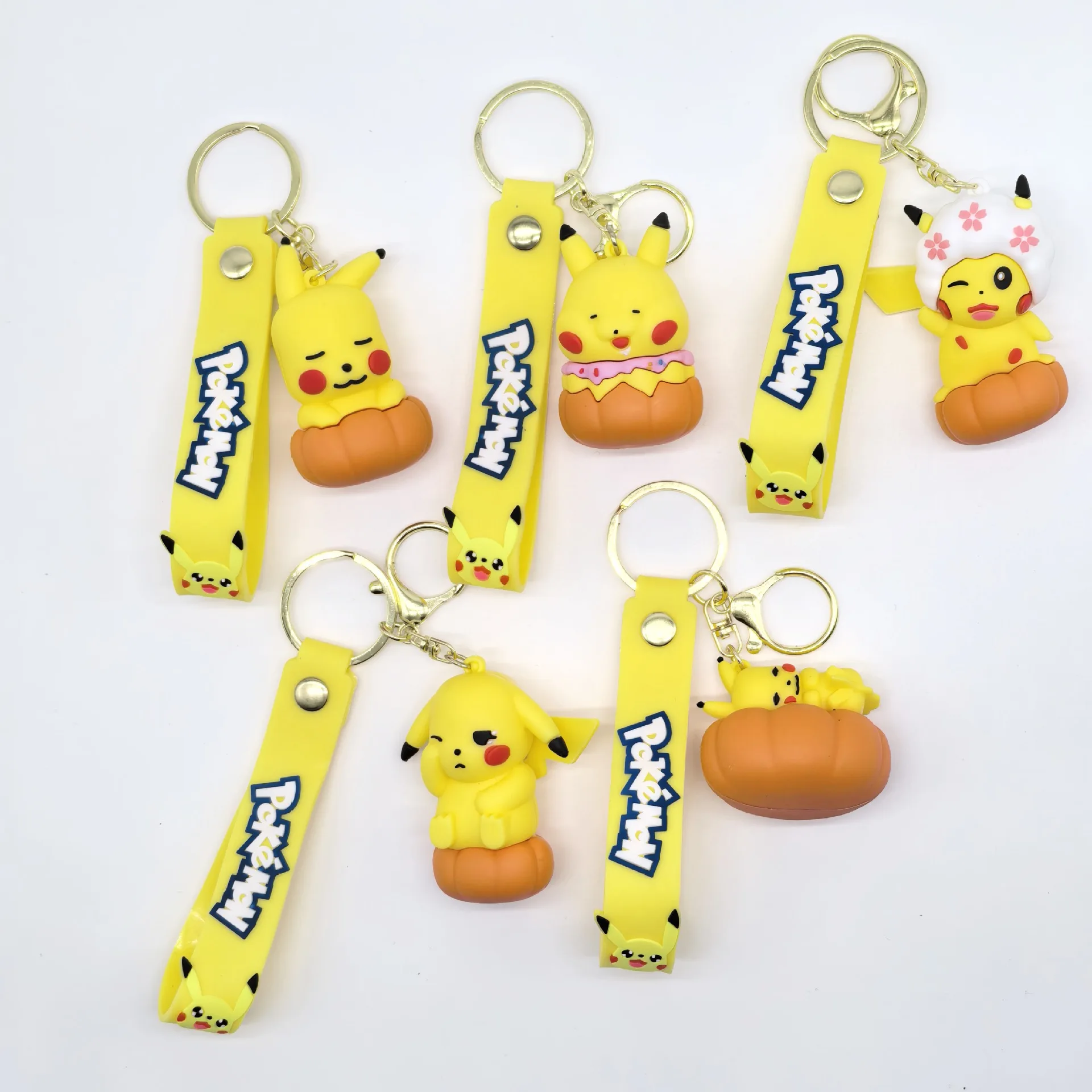 

for Pikachu Keychain, Heavy Duty Metal Ball Keychain, Anime Collectible Key Ring for Car Keys Bag Charm Gift