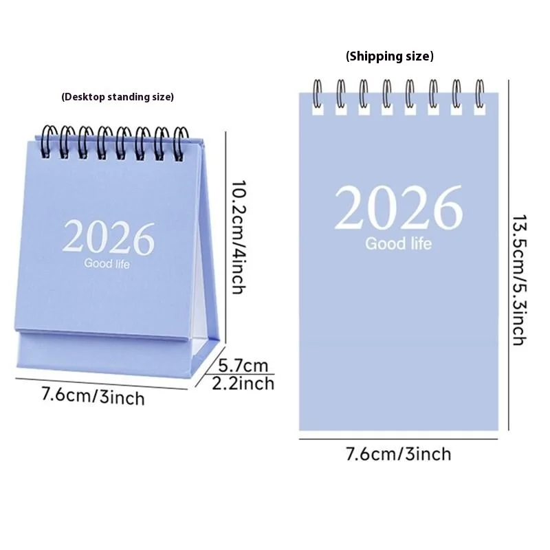 Mini Desk Calendar 2026 Small Standing Flip Weekly Calendar Creative Coil Calendar Planner For Daily Schedule Planning