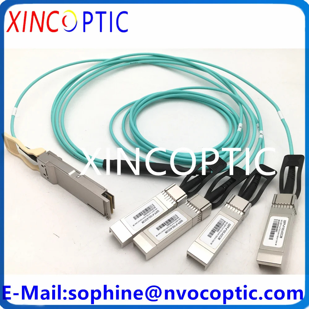 

QSFP-4X10G-AOC5M 40GBase-AOC 40G QSFP до 4*10G SFP + OM3 Aqua многорежимный оптоволоконный активный оптический кабель для Mikrotik/Cisco