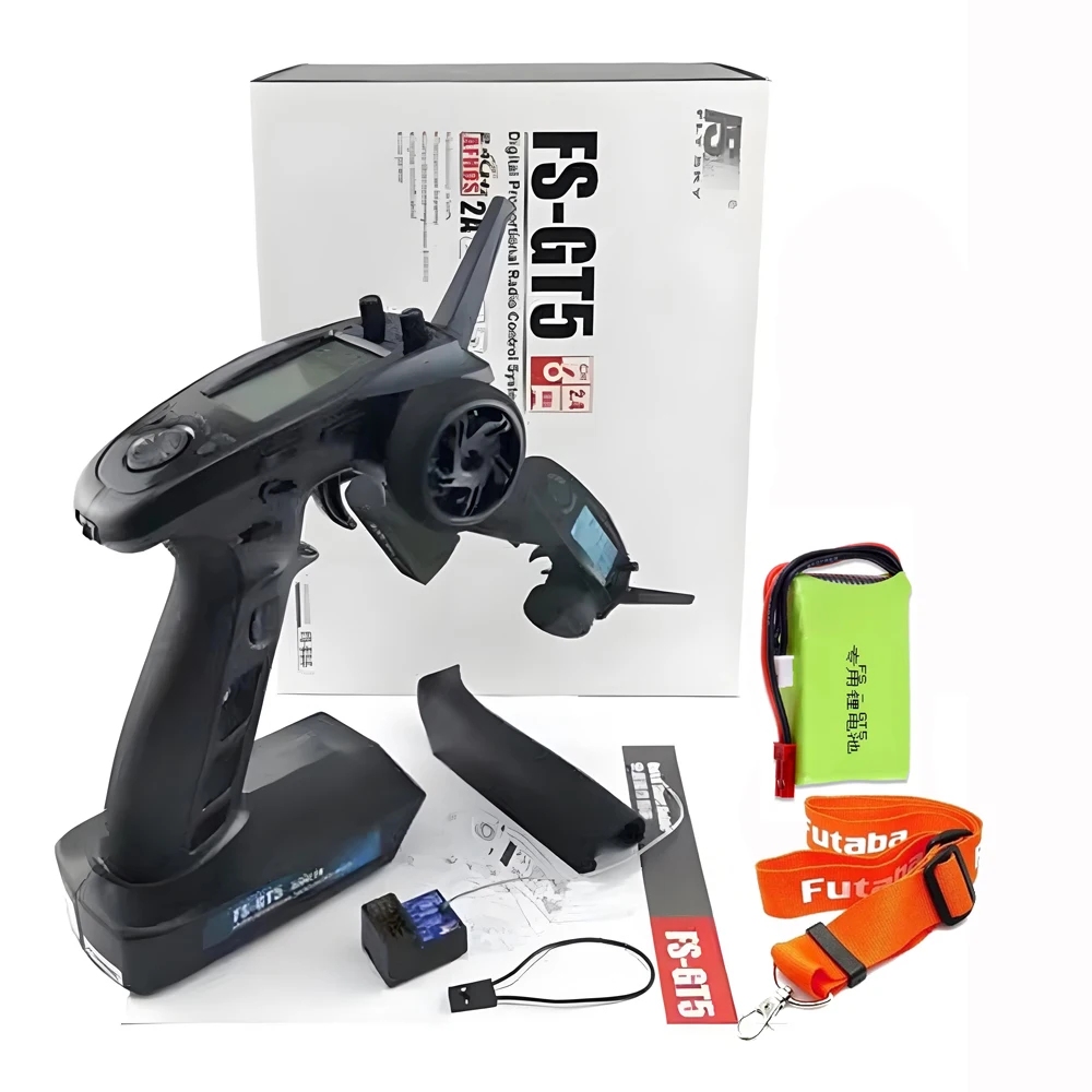 

FlySky FS-GT5 FS GT5 2.4G 6CH RC Radio Transmitter with FS-BS6 6CH Receiver for RC Vehicles Crawler Car Boats Accessories