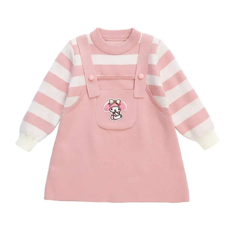 เสื้อสเวตเตอร์น่ารักๆ Sanrio อนิเมะคุโรมิชุดแขนยาวการ์ตูนน่ารักกระโปรงเจ้าหญิงของฉันเมโลดี้เสื้อผ้าของขวัญของเล่นฤดูใบไม้ผลิฤดูใบไม้ร่วง