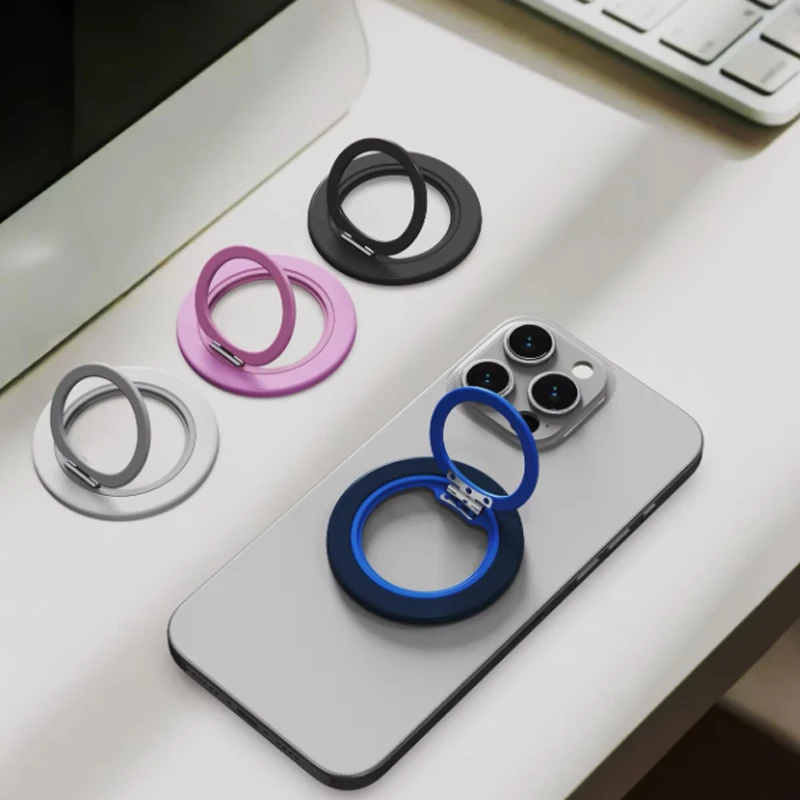 

360°Rotation Magnetic Phone Holder Finger Grip Kickstand Car Bracket For iPhone 17 15 16 14 13 12 Pro Max for Magsafe Case Stand