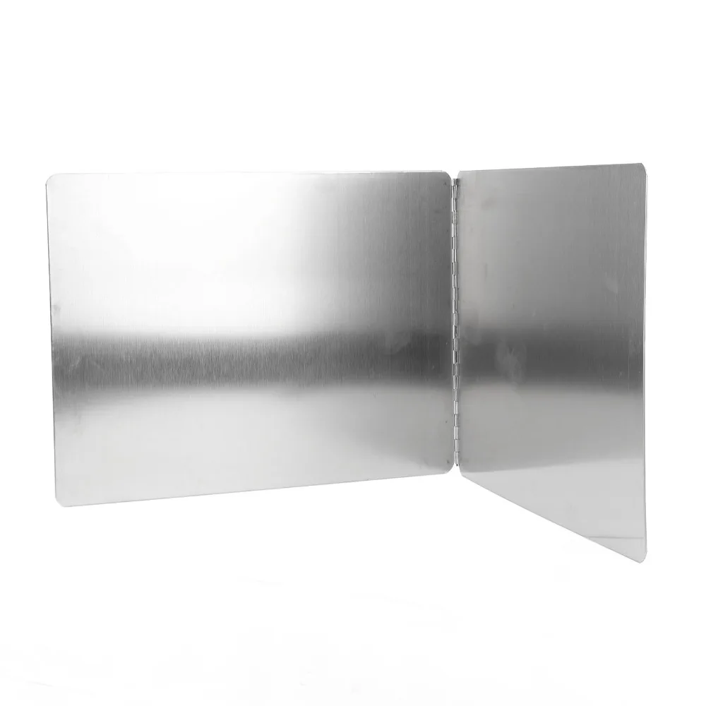 Stainless Steel Stove Splatter Guard Foldable Silver Grease Shield Screen Heat Resistant Oil Proof Oil Splash Guard