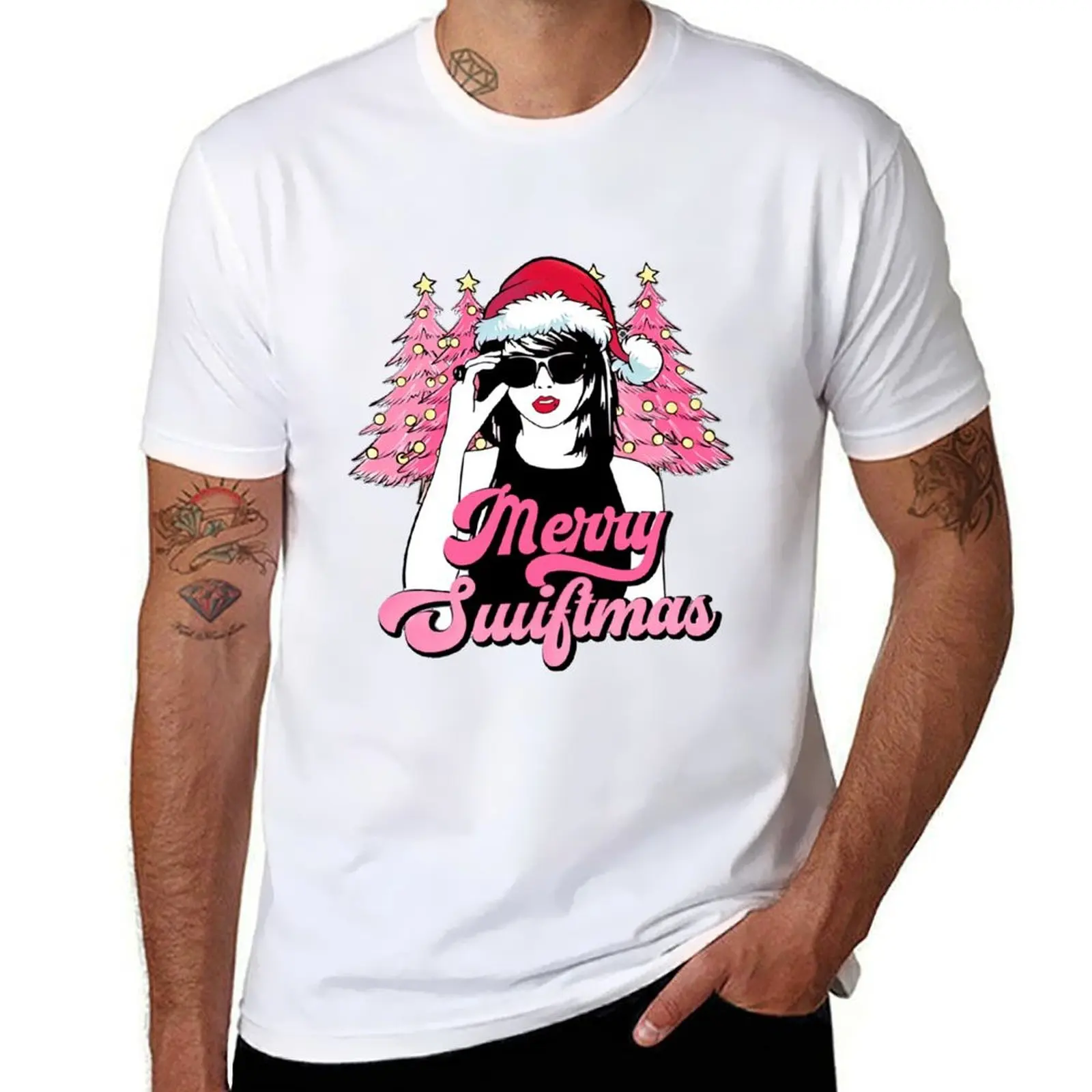 

Merry Swiftmas Era T-Shirt cotton tshirt 100% t shirt custom print T-Shirt