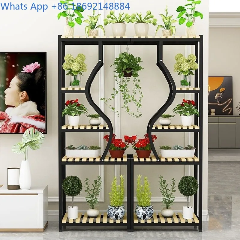 

Balcony Partition Indoor Three-Dimensional Storage Rack Flower Stand Indoor Multi-Layer Flower Rack