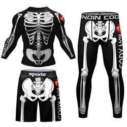 High Quality Stretch Compression Men Shorts Set Design Your Own Jiu Jitsu Gi No MMA Shirts Men's Workout Clothing