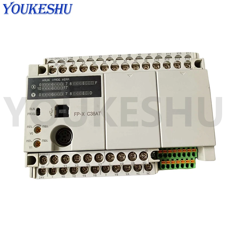 New original AFPX-C38AT PLC AC100-240V 16 DC Input Points 16 NPN Output Points FP-X Control Unit