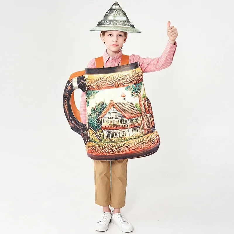 Halloween Kids 3D Beer Mug Funny Cosplay Costume
