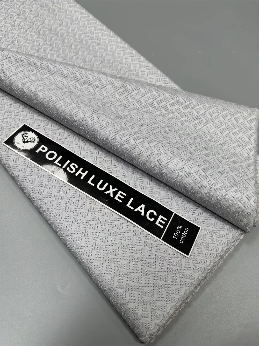 Luxury 5 Yards Nigerian 100% Cotton Polish Satin Embroidery Fabric High Quality Swiss Voile Lace Material For Men Dubai Style FS