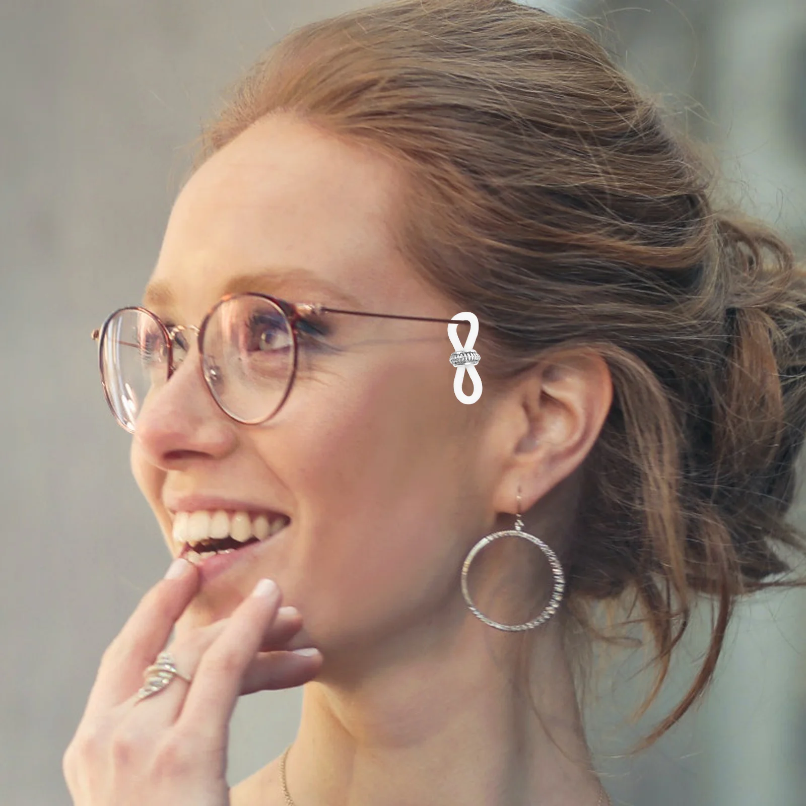 20Pcs Silicone Eyeglass Chain Ends Anti Slip Holder for Glasses Rope Connector Replacement Wear Resistant Smooth Texture