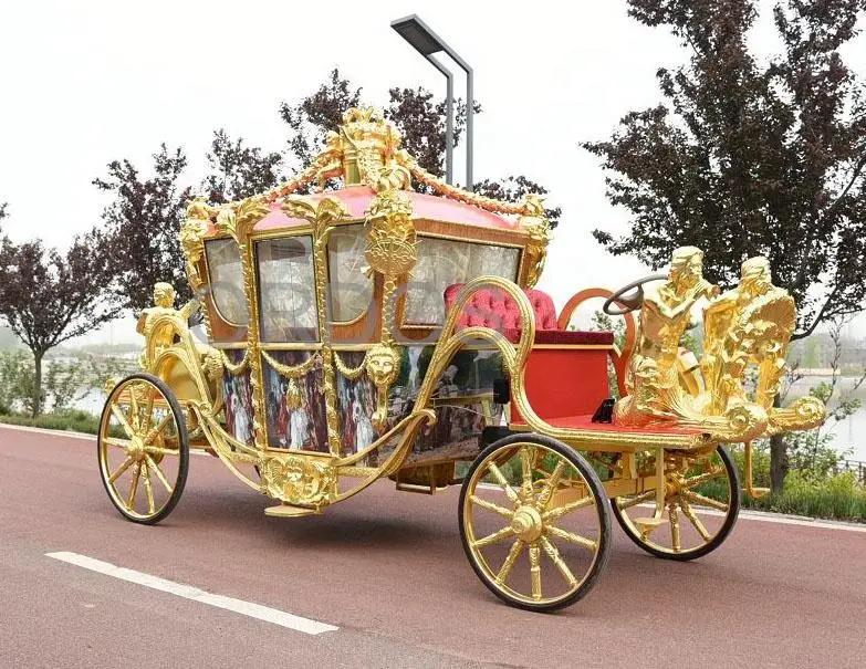 2024 Cinderella horse carriage for sale Factory Price Hollow pumpkin carriage Customized modern horse carriage