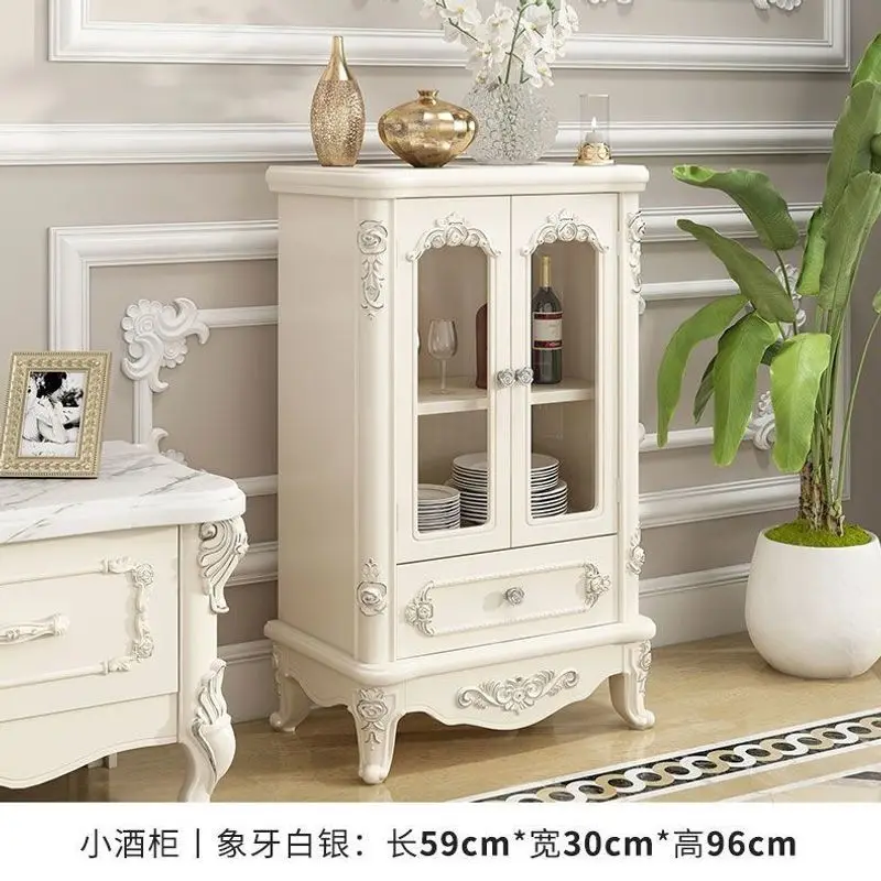 Small wine  Solid wood dining side Living room porch Storage storage cabinet Corner cabinet Partition