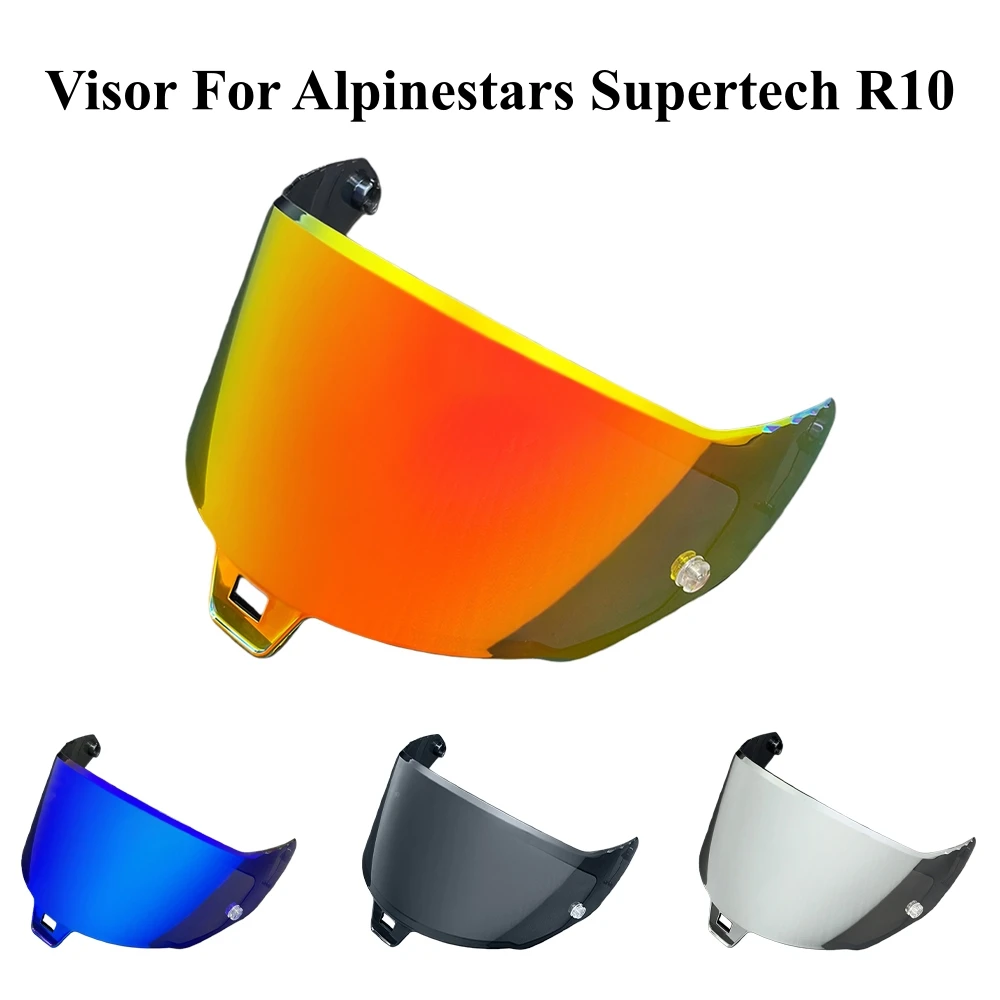 R10 Helmet Visor Lens for Alpinestars Supertech R10 Motorcycle Helmet Visor Goggles Plating Silver Moto Casco Replacement Visera