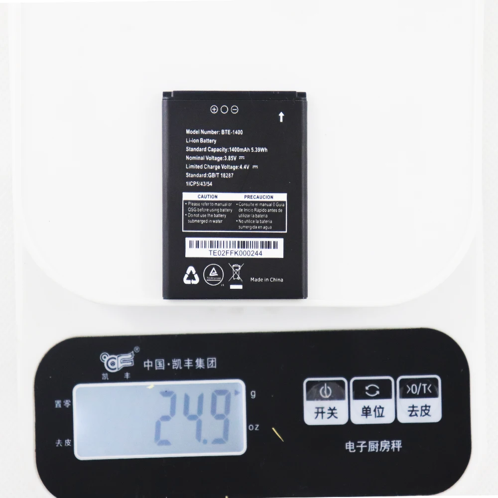 BTE-1400 high capacity 1400mAh 5.39wh 3.85V battery 11CP5/43/54 GB/T 18287 battery