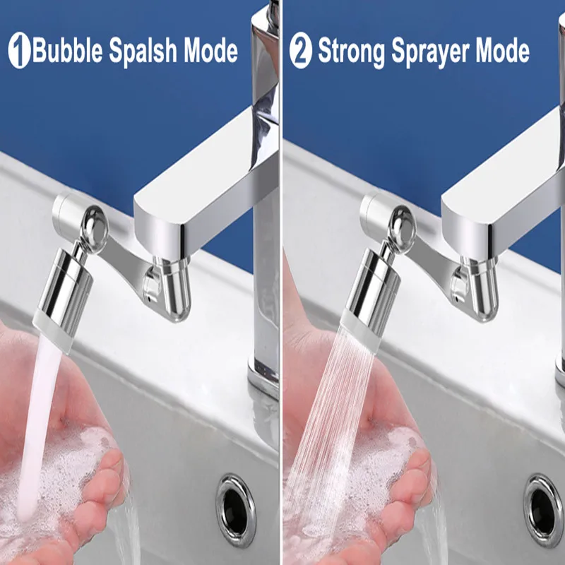 1080° Universal Rotation Faucet Sprayer Head 22/24mm Adaptor Washbasin Faucet Extender Aerator Bubbler Nozzle Kitchen Tap