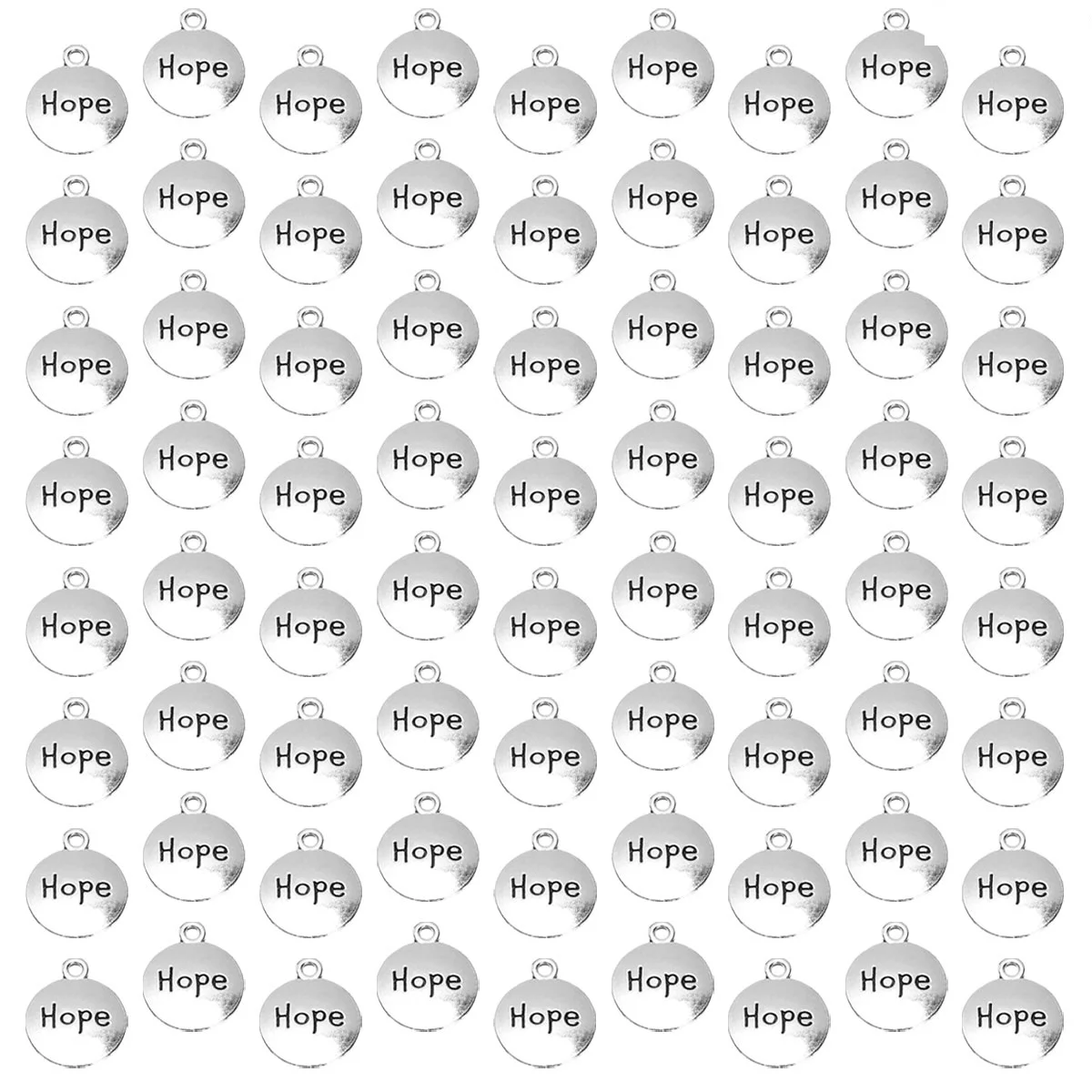 

100 Pcs Letter Pendant Alloy Charm Single Hole DIY Jewelry Making Metal Charms Necklace Bracelet Accessories Gift