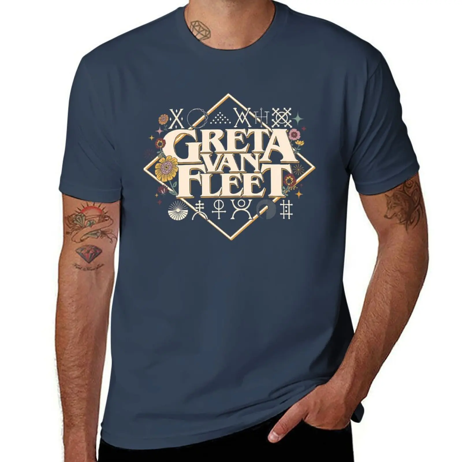 Camiseta Retro de la Banda de Rock Greta Van Fleet, Estilo Boho Vintage, con Diseño de Iris Greta 4