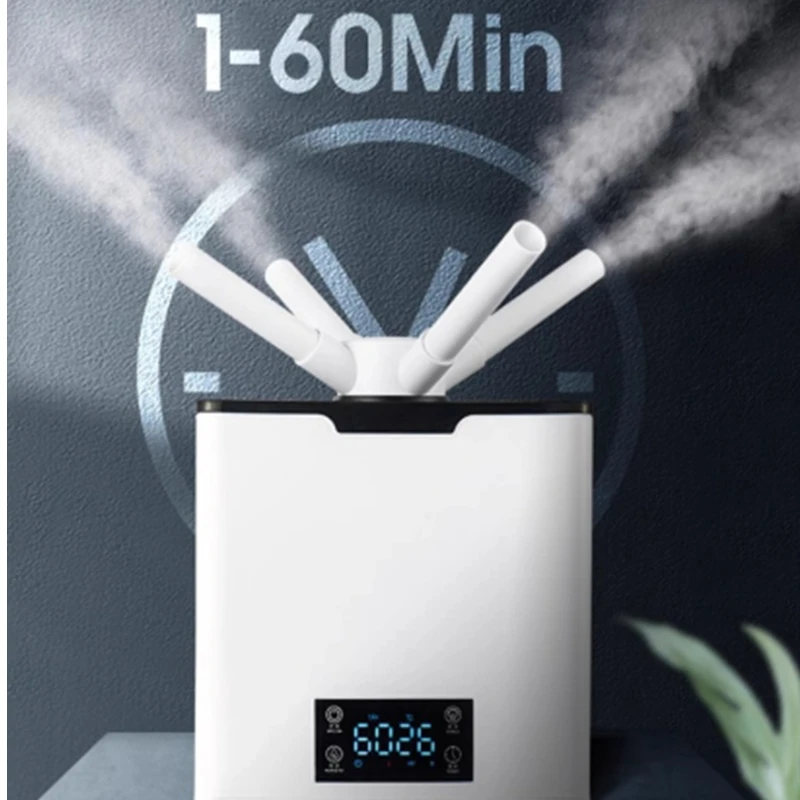 Humidificador ultrasónico inteligente, Cubo de pulverización para Taller, 12V, volumen de niebla para coche, verdor, fruta y verdura, casa de gato, restaurante