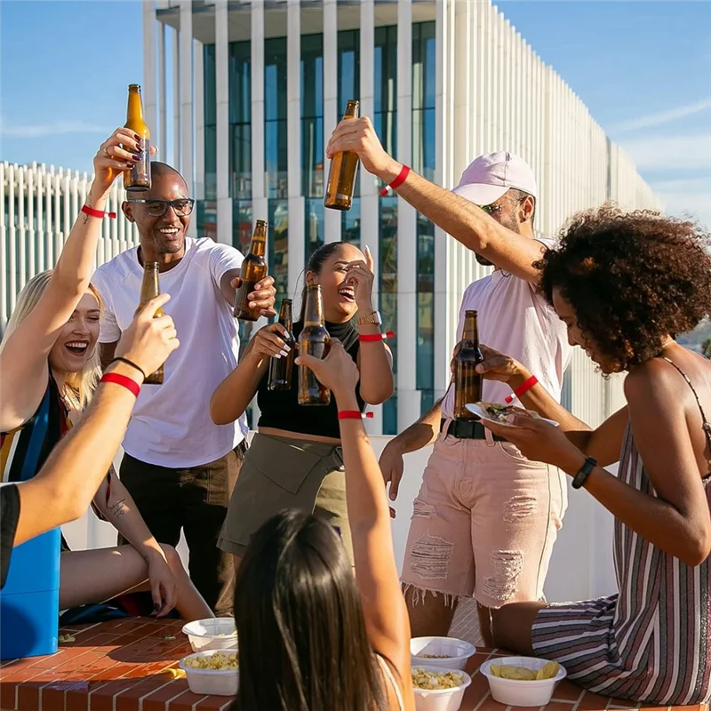 A29F-100 Pcs Cloth Event Wristbands, Colored Wrist Bands For Events, For Lightweight Concert Wrist Strap