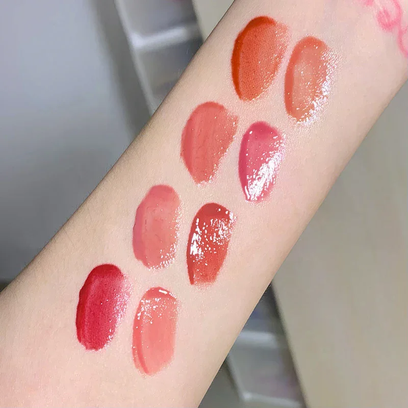 Iced Tea Spiegel Lip Glazuur Waterige Lipgloss Waterdicht Blijvende Transparante Jelly Vloeibare Lipstick Vrouwen Schoonheid Make-up Lip Cosmetische