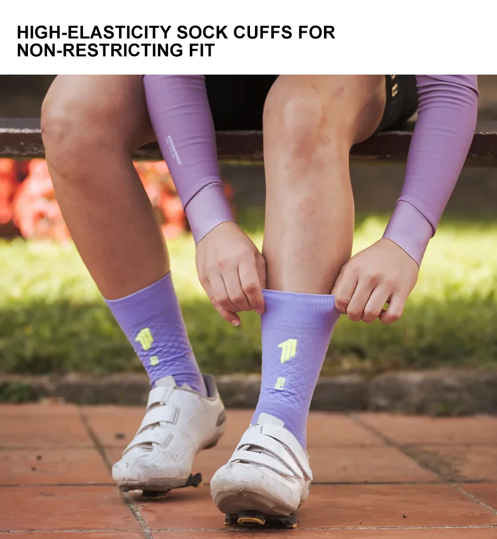 BCBE-ING Radsocken, atmungsaktiv, professionelle Sportsocken für Herren und Damen, bequeme, hochelastische, rutschfeste Outdoor-Fahrradsocken – Detail 5