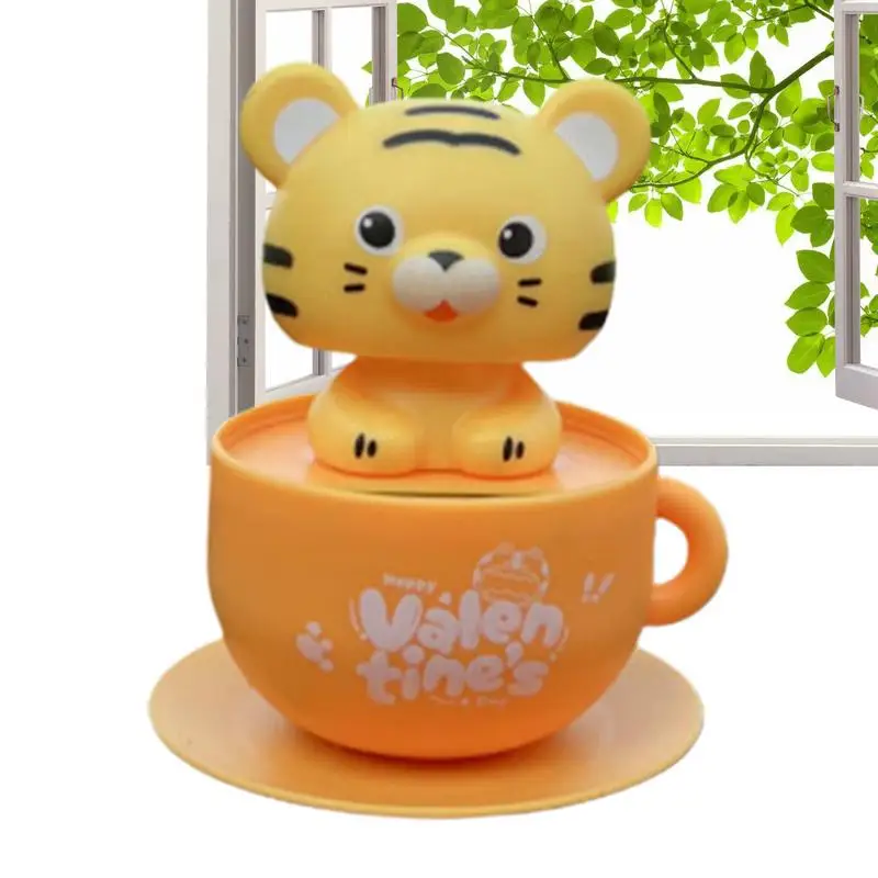 Car Bobble Head Dashboard Car Dash Decorations Solar-Powered Shaking Head Doll Animal Ornament For Women Men Inside Home Desktop