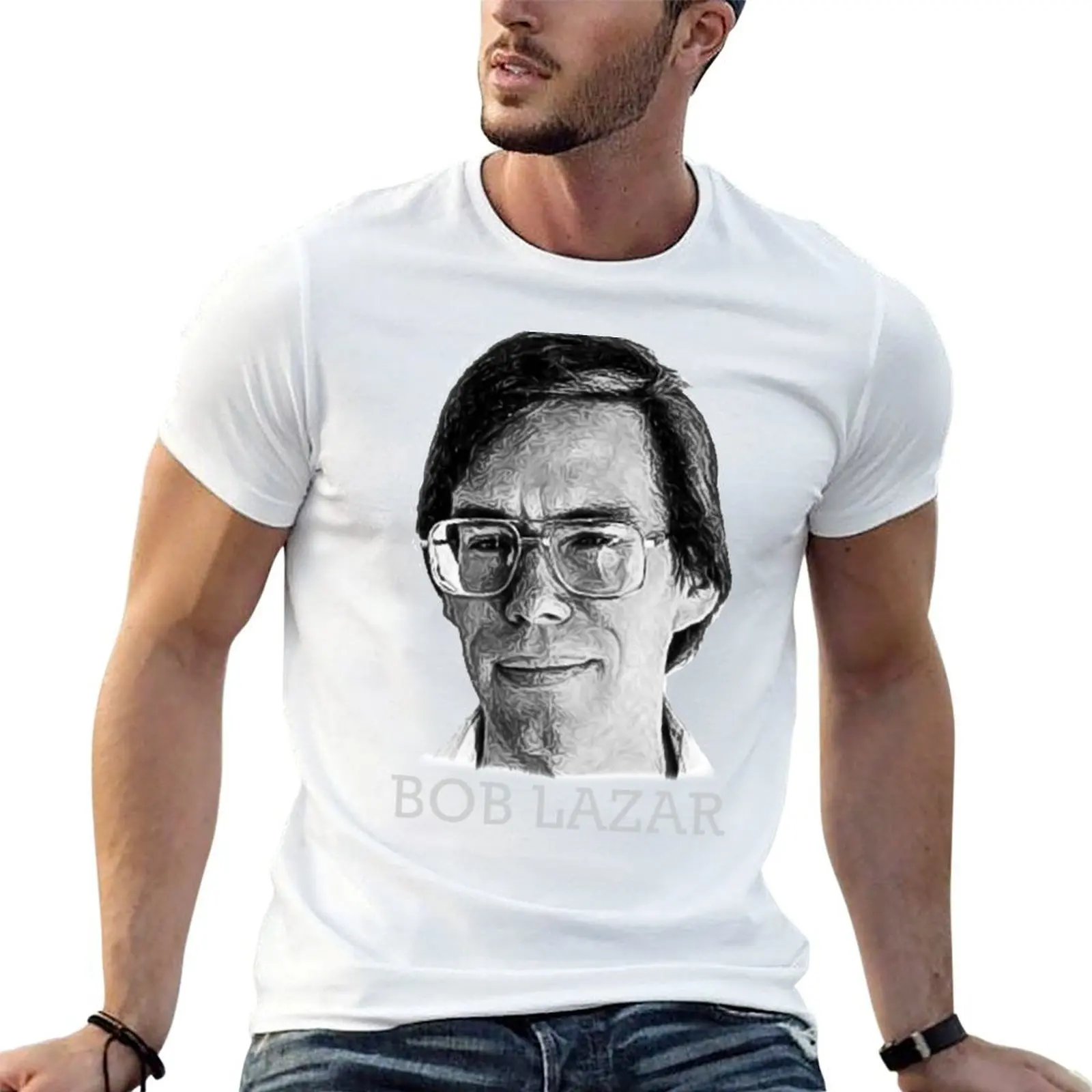 

bob lazar ufo print T-Shirt t shirt man plain man t shirt designer T-Shirt