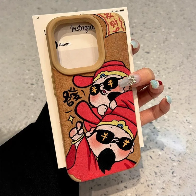 

Чехол для iPhone с китайскими иероглифами бога богатства для iPhone 17 Pro Max, 16 Plus, 15, 14, 13, 11, силиконовый чехол для iPhone 12 Pro