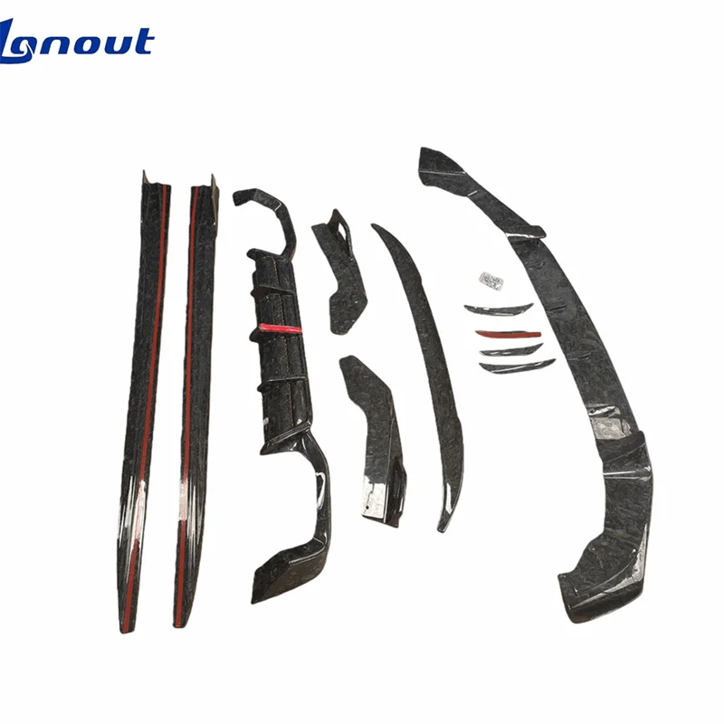 Used for X4 X4M 2021 Modified AE Style Forged Carbon Fiber Full Set Small Surround Body Kit