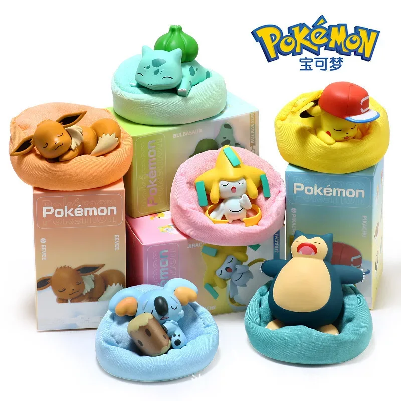 Pokémon Action Figure Dolls, Sleep Starry Dream Series, Pikachu, Jirachi, Eevee, Komala, Snorlax, Cartoon Birthday Gift Brinquedos