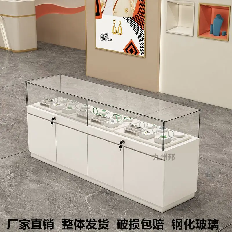 Shopping mall jewelry display cabinet mobile phone eye store glass display cabinet museum cultural relics display cabinet