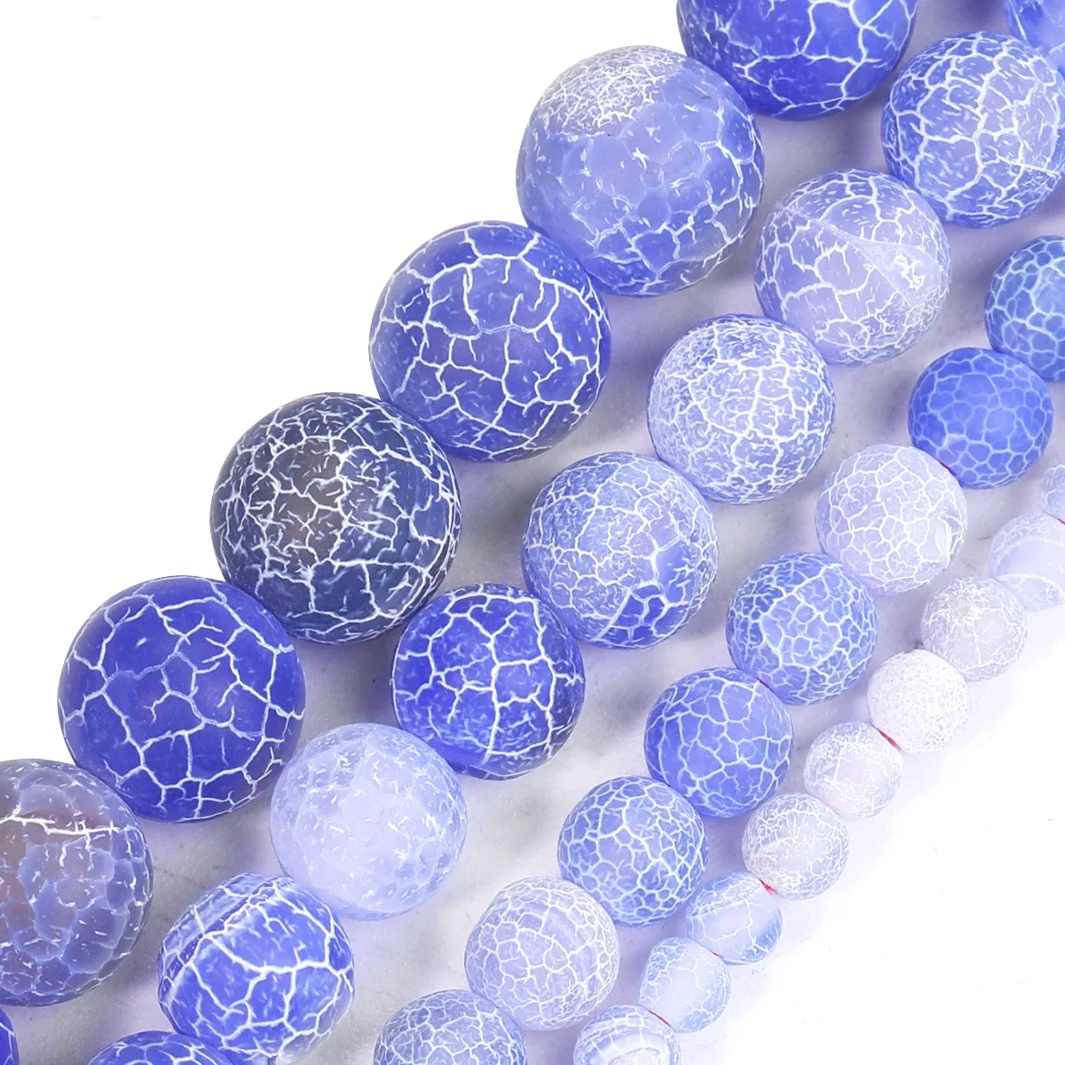 SHIJIWLS Purple Blue Weathered Agate Beads Cracked Veins Agates For Jewelry Making DIY Necklace Bracelet Earring 4/6/8/10mm 5