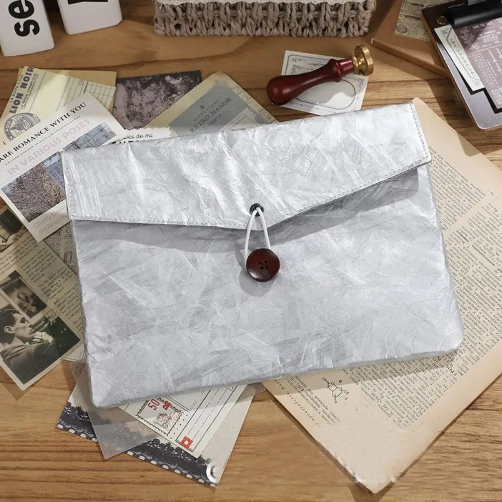 Wallet DuPont Paper File Handheld Bag Waterproof Vintage File Storage Bag Dustproof Exquisite Handheld Laptop Bag Utility Pouch