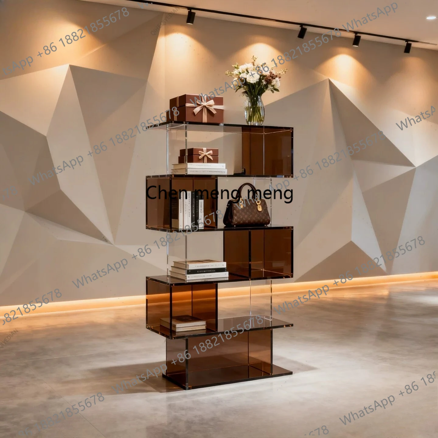 

Modern display rack, storage, floor, high-end storage shelf simple customization