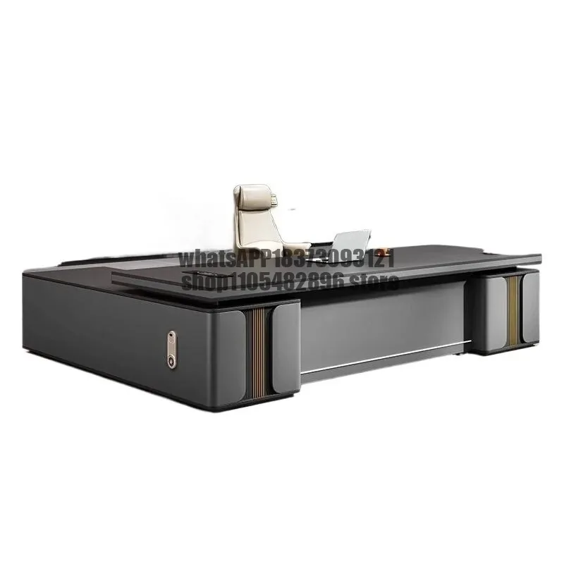 Wooden Manager Executive Office Desk Modern Big Luxury Study Computer Desk Gaming Adjustable Mesa Escriotorio Work Station Table