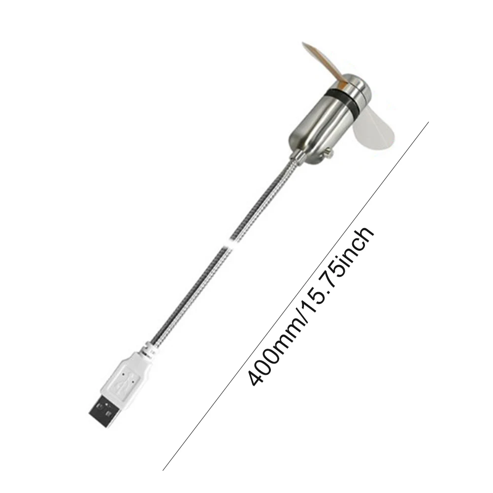 Kipas Jam DC 5V Kipas Mini Logam Kipas Berkedip Pendingin Mini Bertenaga USB Tampilan Waktu Nyata Kipas USB Mini Tangan untuk Laptop PC Notebook