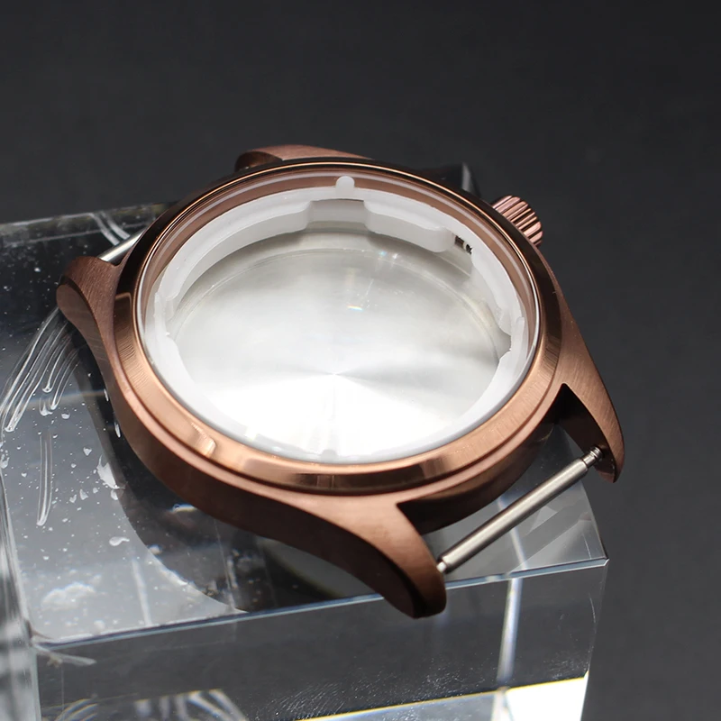 

Fenya khaki 40mm Watch Cases Accessory Parts For Seiko nh34 nh35 nh36 nh38 Movement Brushed And Polished 34mm Dial High Quality