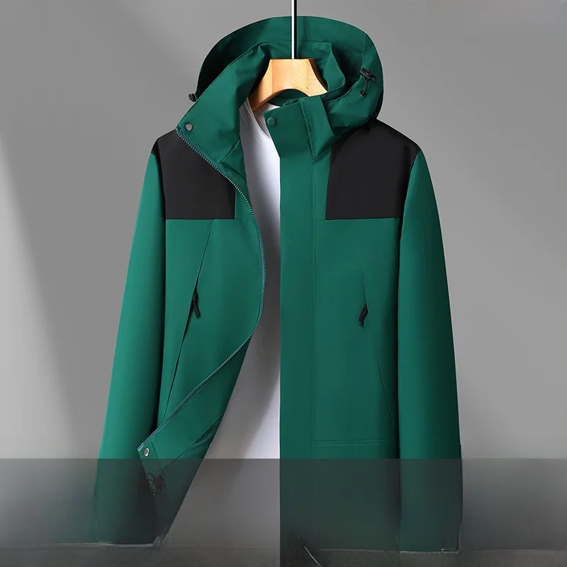 

Spring Autumn Men's Casual Thin Jaet Workwear Coat Trendy Brand Hoodie Lightweight Polyester Fiber Stand Fit Online Excl...