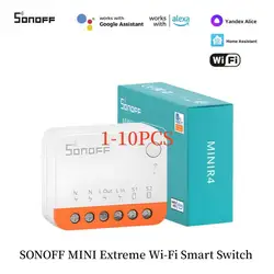 1-10pcs SONOFF MINI R4 WiFi Switch Module 2-Way Control Light Switch EWelink APP Control Smart Home Automation Via Alexa Google