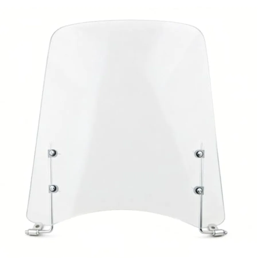 

Extended Motorcycle Windshield Universal- 18" Tall and 3MM Thick High-Transparency PC Windscreen Protection for Moped Scooter C