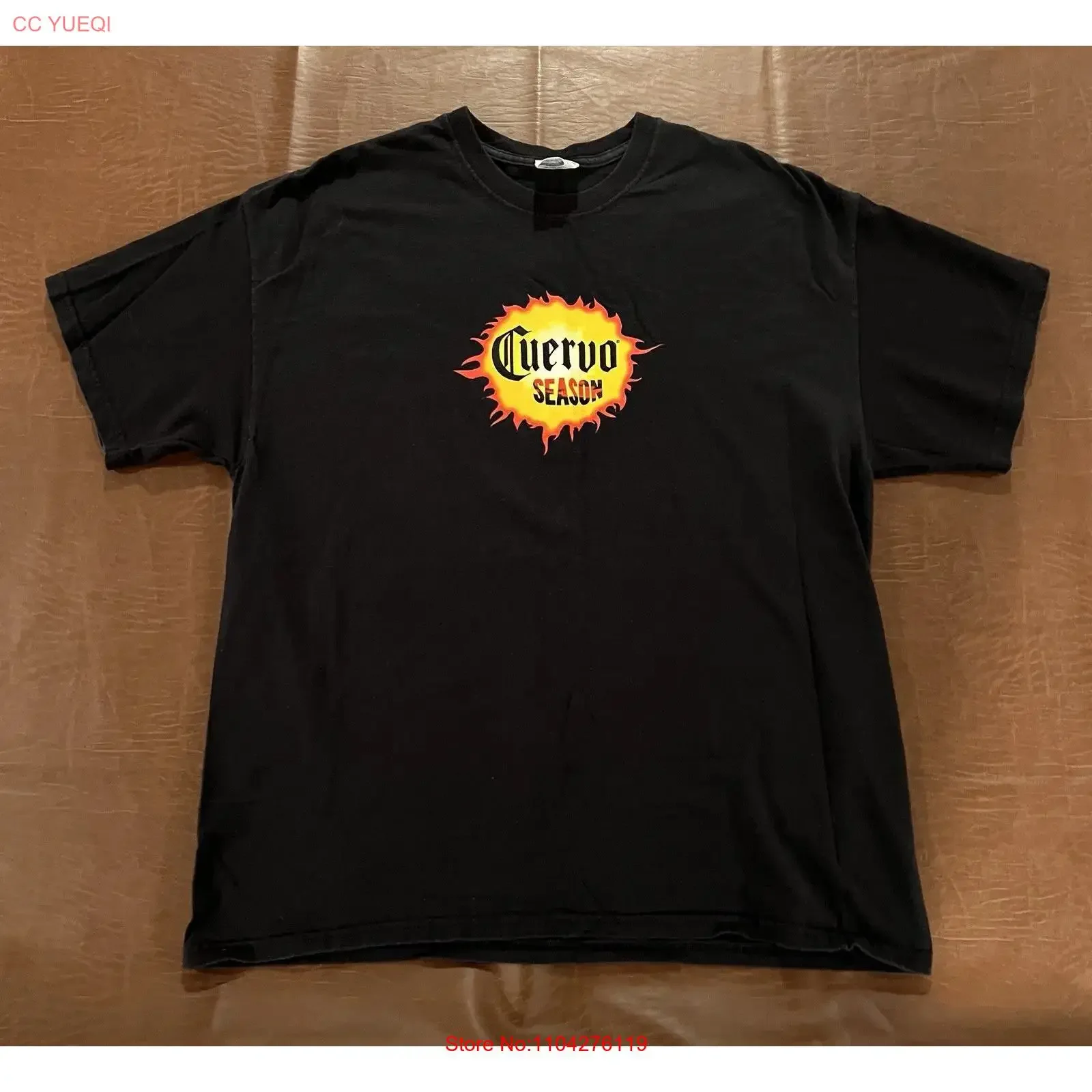 Camiseta Vintage de Tequila Jose Cuervo, Doble Cara, Talla XL, Ropa de Diseñador con Efecto Lavado, Elástica y Transpirable