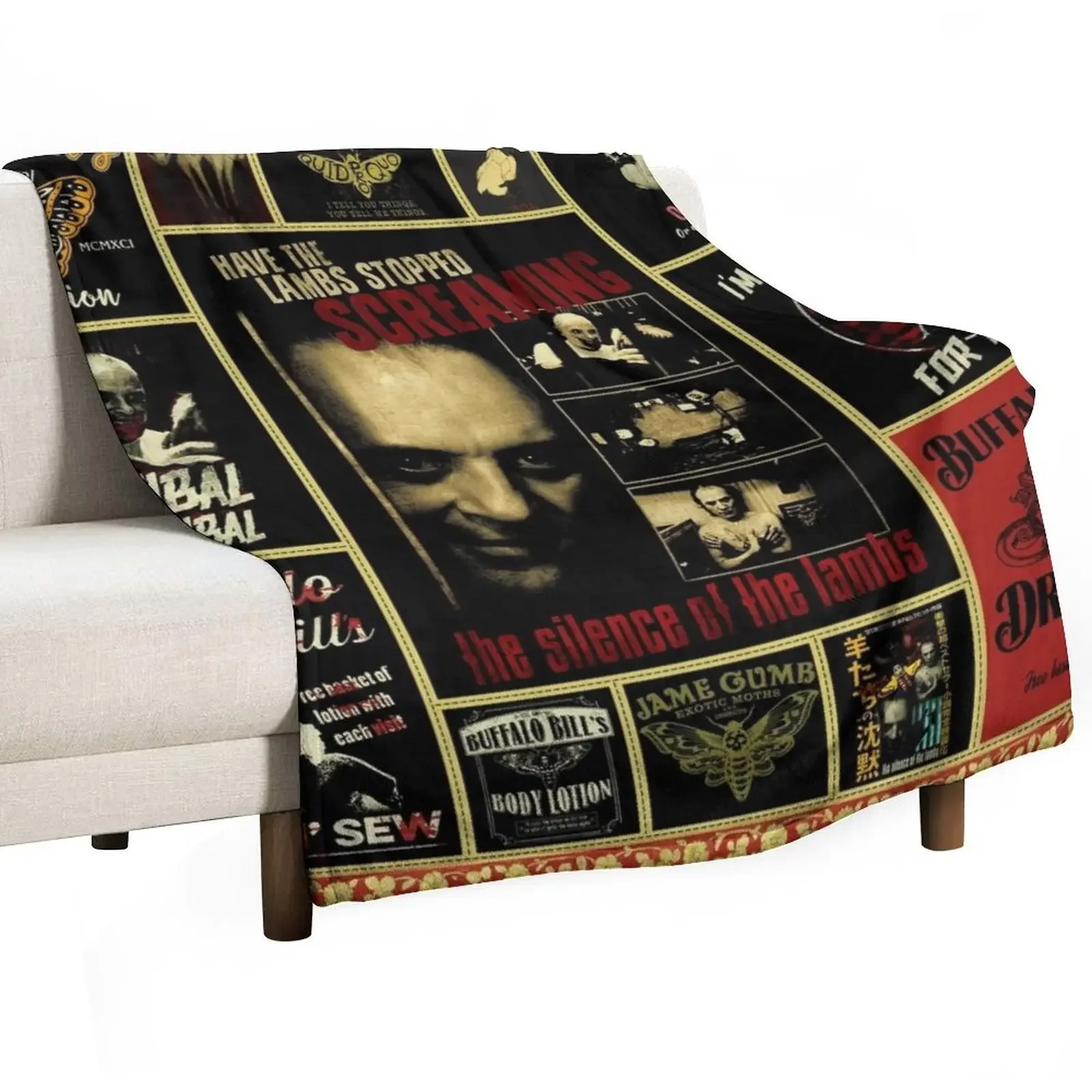 Silence of the lambs shirt Throw Blanket funny gift Kid'S Thermal Hair christmas gifts Warm Blankets