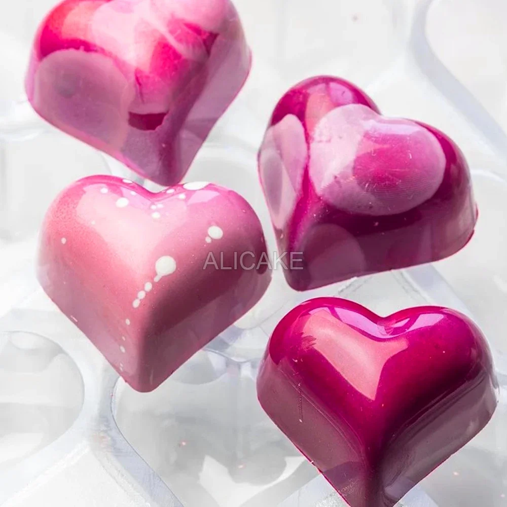 Chocolate Mold Polycarbonate Heart Sphere Shape Multiple Styles Chocolate Bonbons Candy Mould Confectionery Baker Pastry Tools